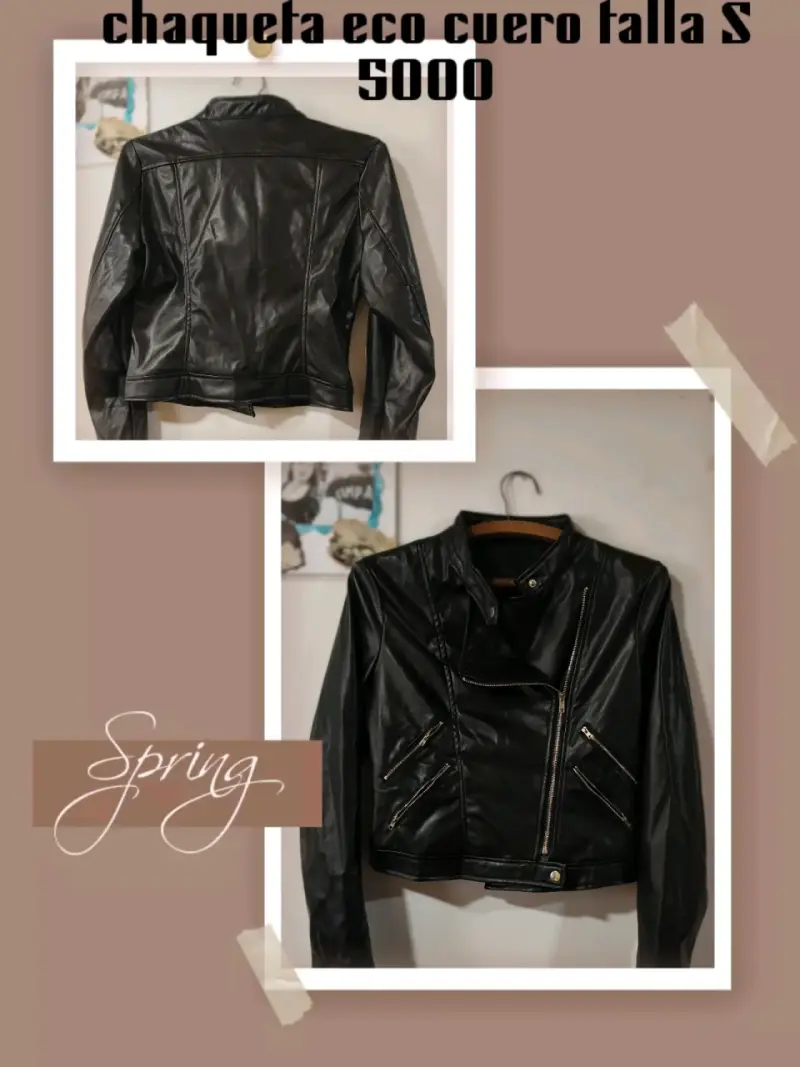 Chaqueta de eco cuero negra talla S