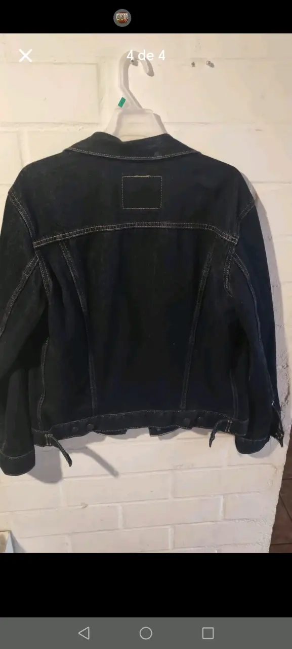 Chaqueta de mezclilla Levi's negra talla M - 4