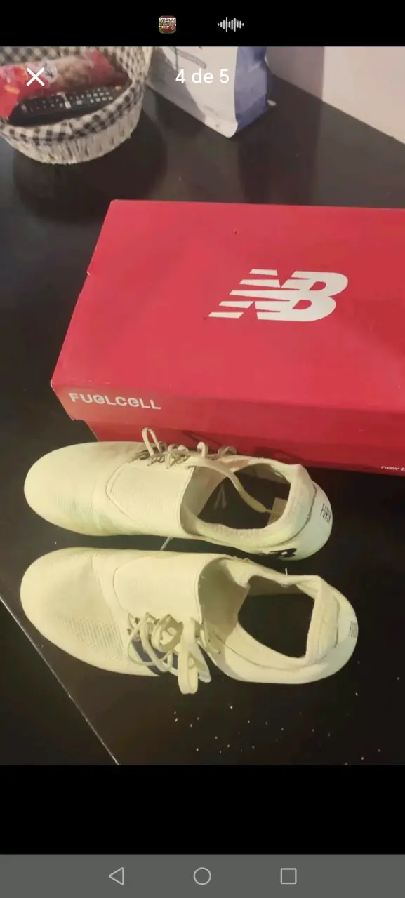 Zapatillas de fútbol New Balance FuelCell blancas - 4