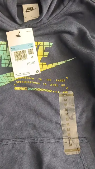 Polerón Nike para niños azul con estampado - miniatura 1