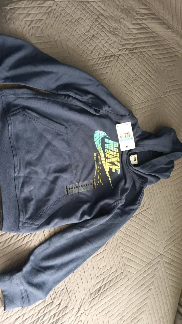 Polerón Nike para niños azul con estampado - 2