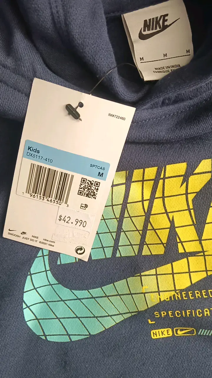 Polerón Nike para niños azul con estampado - 3