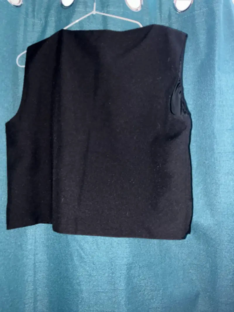 Chaleco negro bolero para hombre talla 16 - 1