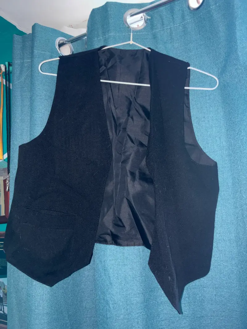 Chaleco negro bolero para hombre talla 16 - 3