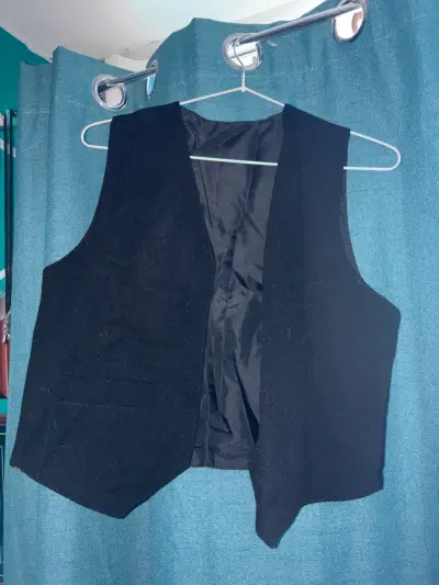 Chaleco negro bolero para hombre talla 16 - miniatura 4