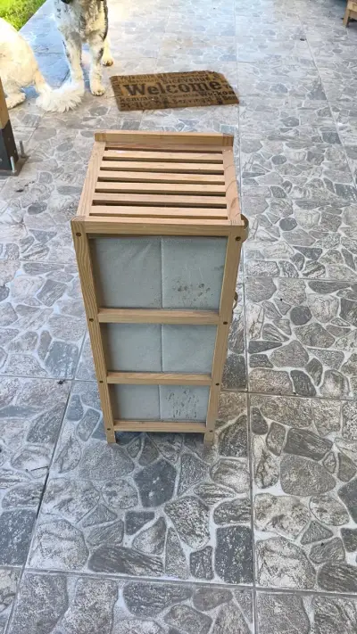 Organizador de madera con cajones de tela - miniatura 5