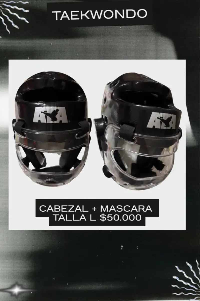 Cabezal y máscara de taekwondo ATA talla L