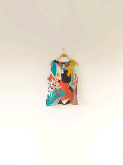 Blusa sin mangas retro - miniatura 2