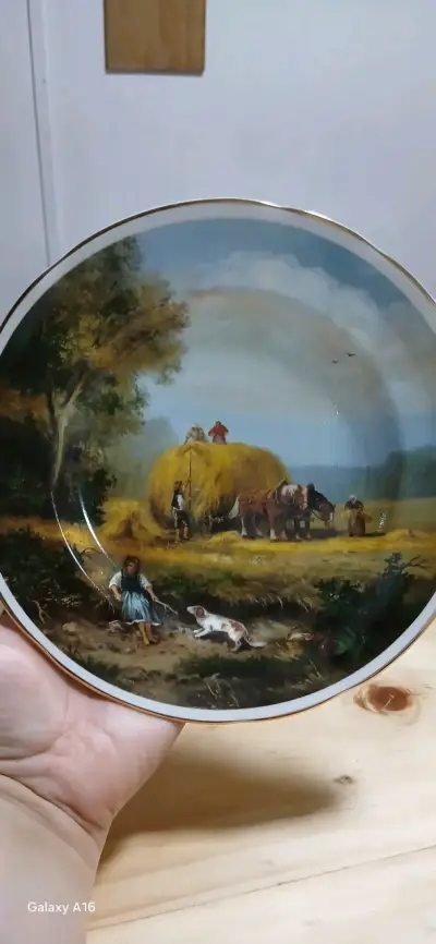 Plato decorativo con escena campestre - miniatura 1