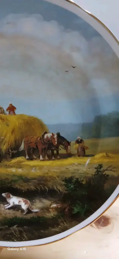 Plato decorativo con escena campestre - miniatura 2
