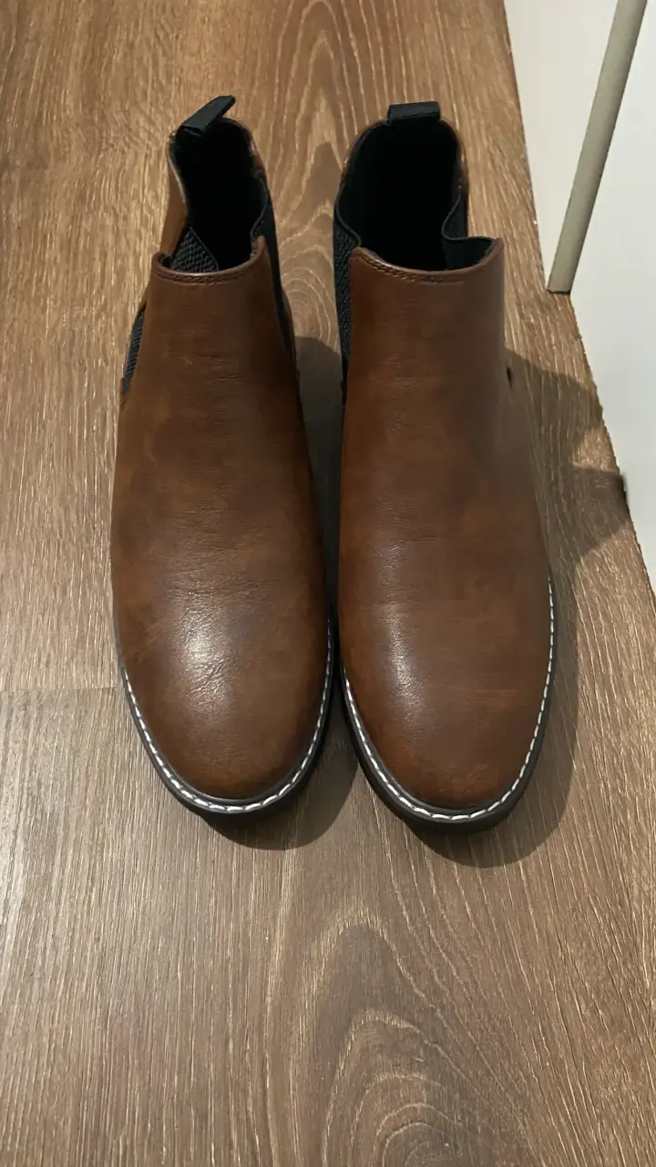 Botines Chelsea de cuero marrón para hombre - 2