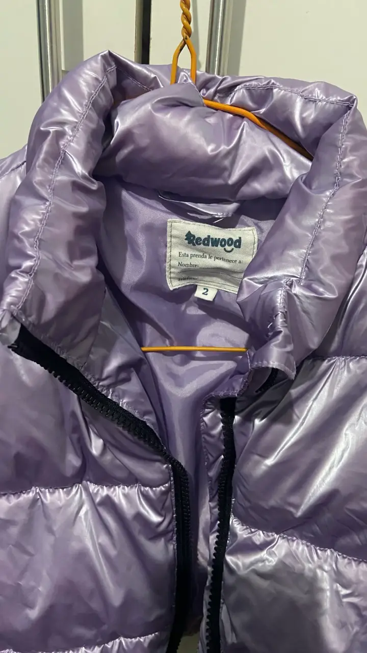 Chaqueta acolchada morada para niña Redwood - 2