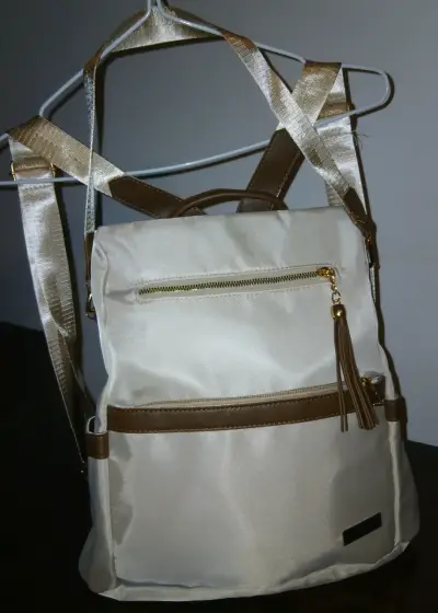 Mochila intirrobo de moda en negro y beige - miniatura 3