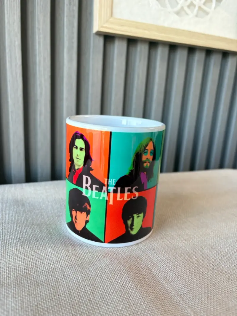 Taza de cerámica The Beatles colorida - 3