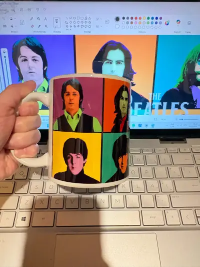 Taza de cerámica The Beatles colorida - miniatura 4