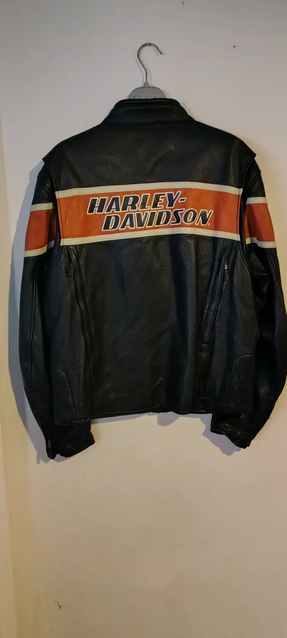 Chaqueta de cuero Harley-Davidson negra - 2