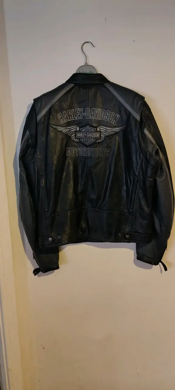 Chaqueta de cuero Harley-Davidson negra - 2