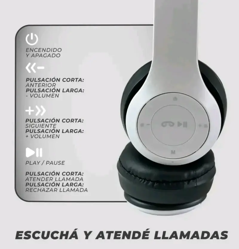 Audífonos inalámbricos P47 con Bluetooth 5.0 - 3