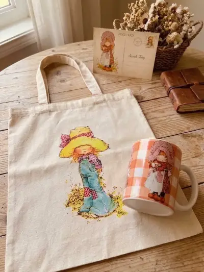 Set de bolso y taza con diseño vintage - miniatura 1