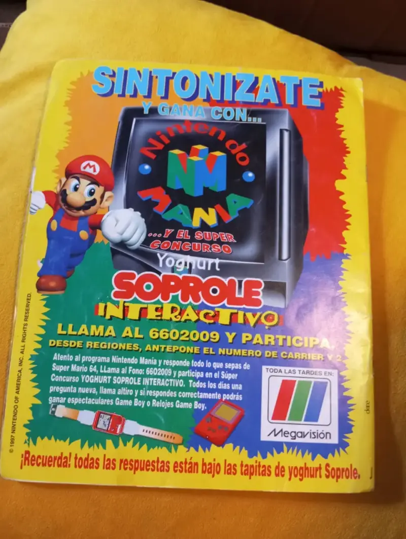 Álbum Super Mario 64 Yoghurt Soprole (1997) - 50% - 5