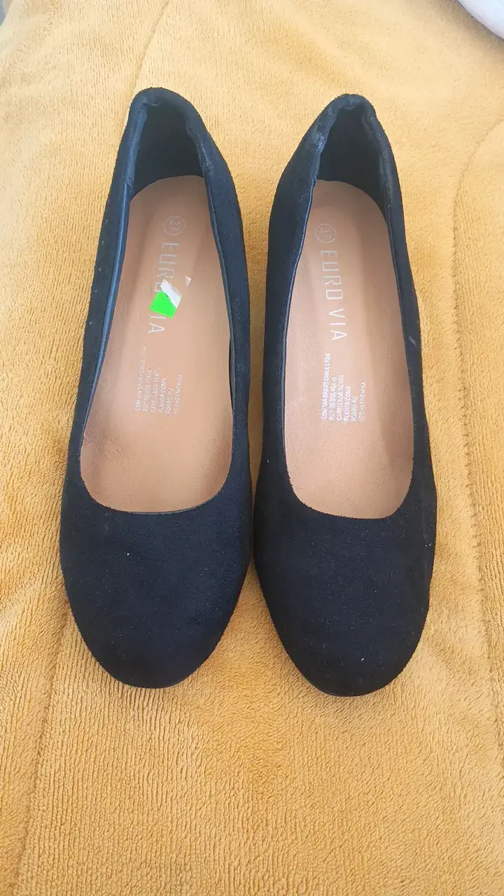 Zapatos planos negros Eurovia para mujer - 1