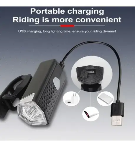 Luz delantera para bicicleta recargable LED - 2