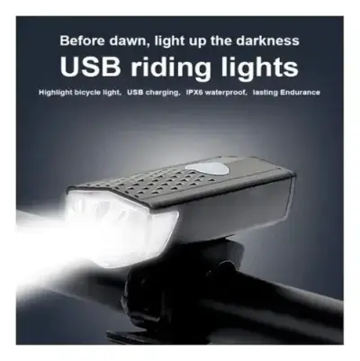 Luz delantera para bicicleta recargable LED - miniatura 3