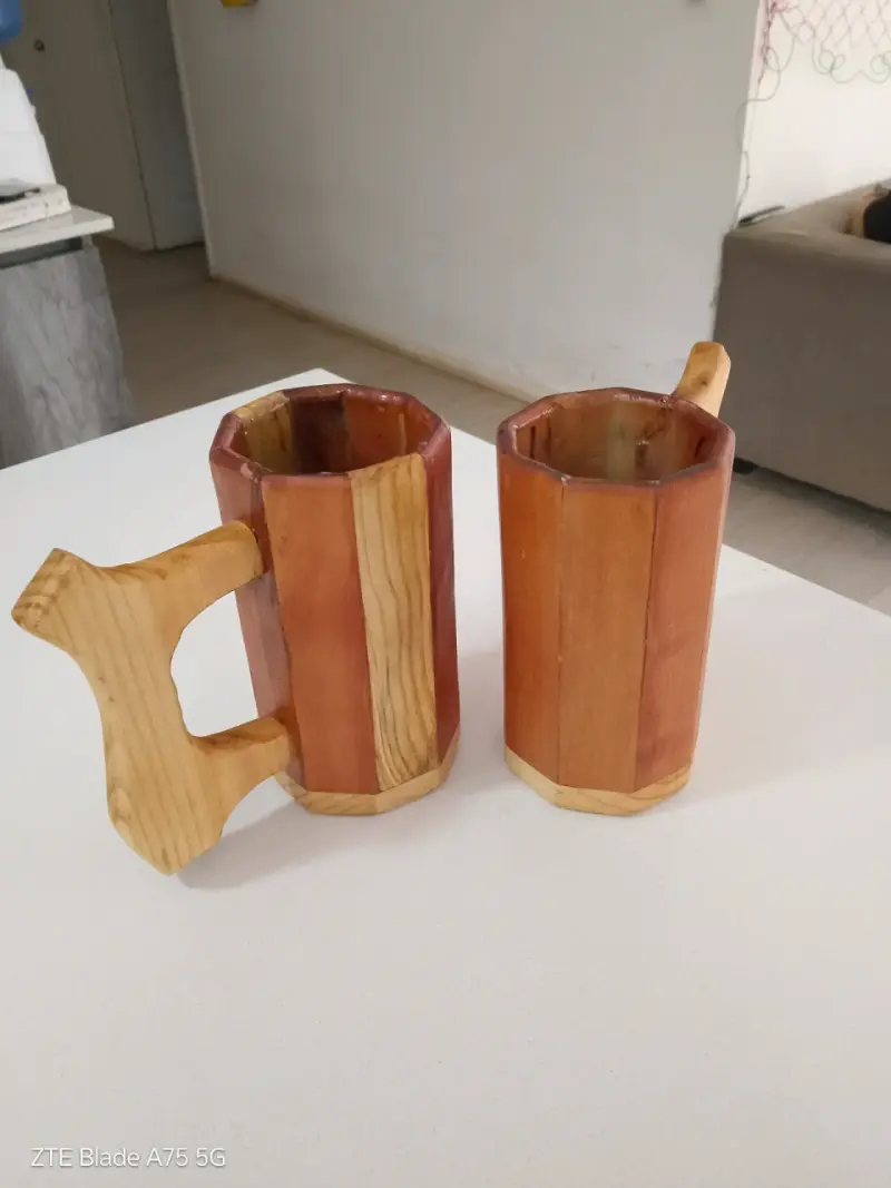 Jarras de madera artesanal para cerveza - 2