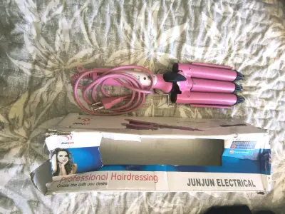 Rizador de Pelo Profesional Junjun Eléctrico Rosado - miniatura 1