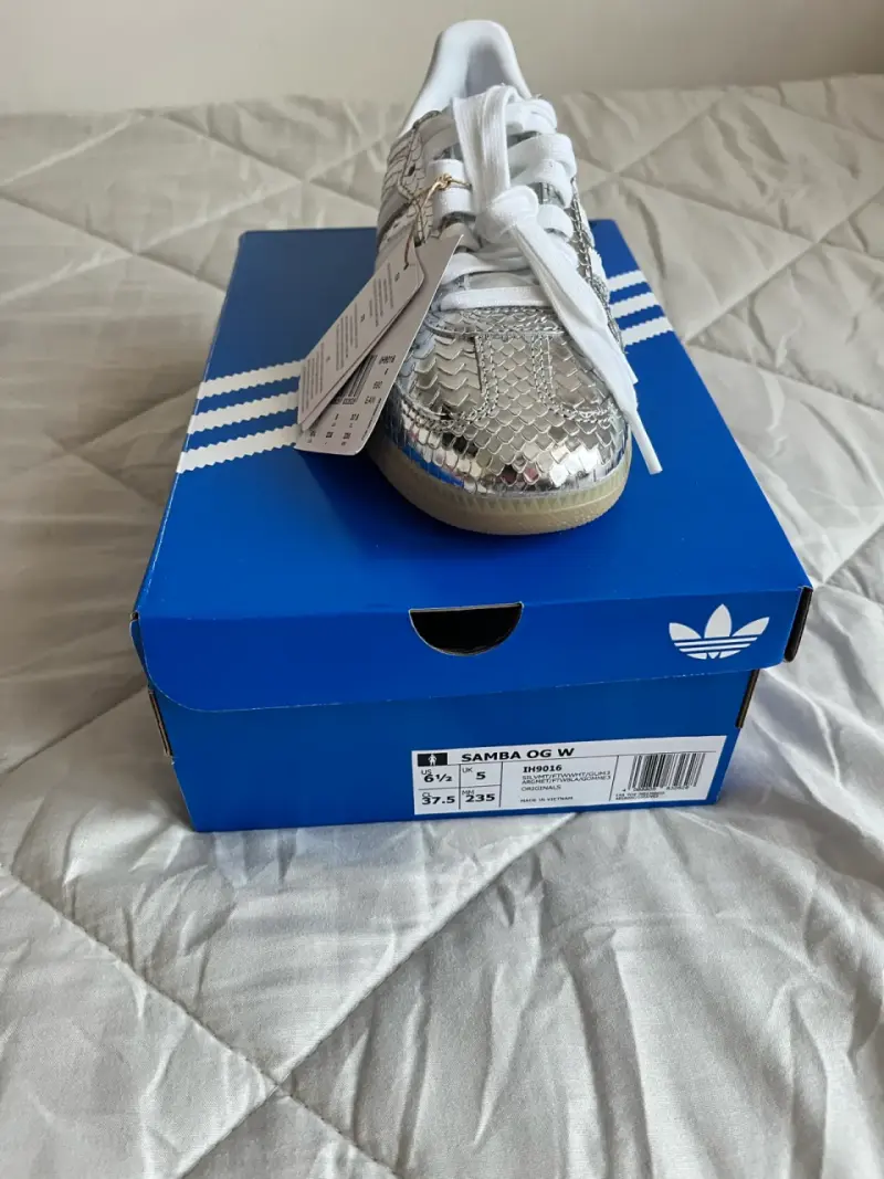 Zapatillas Adidas Samba OG Mujer Plateadas - 2