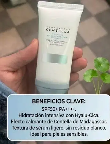 Protector Solar Centella SPF50+ PA++++ para Piel Sensible - 1