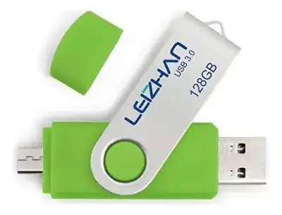 Pendrive USB 3.0 Leizhan 128GB Verde - miniatura 1