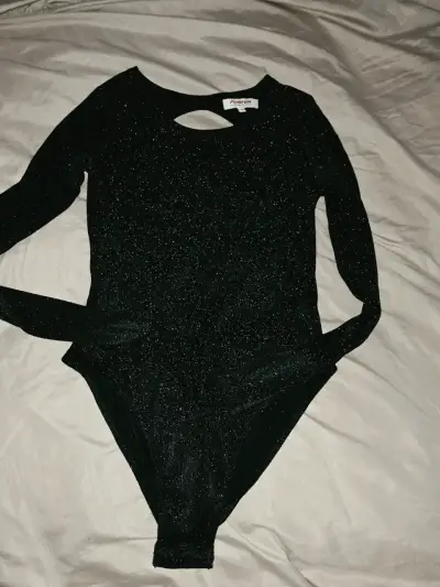 Body negro brillante Foster para mujer - miniatura 1
