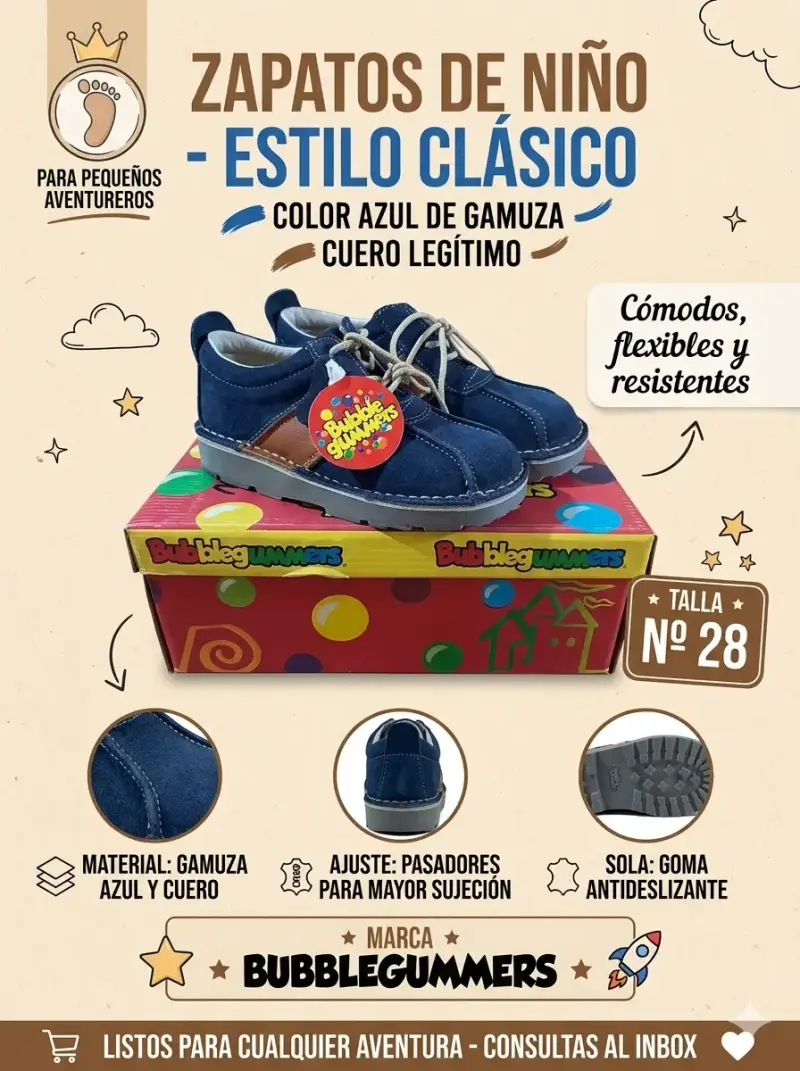 Botitas de cuero para niño Busanc café - 5