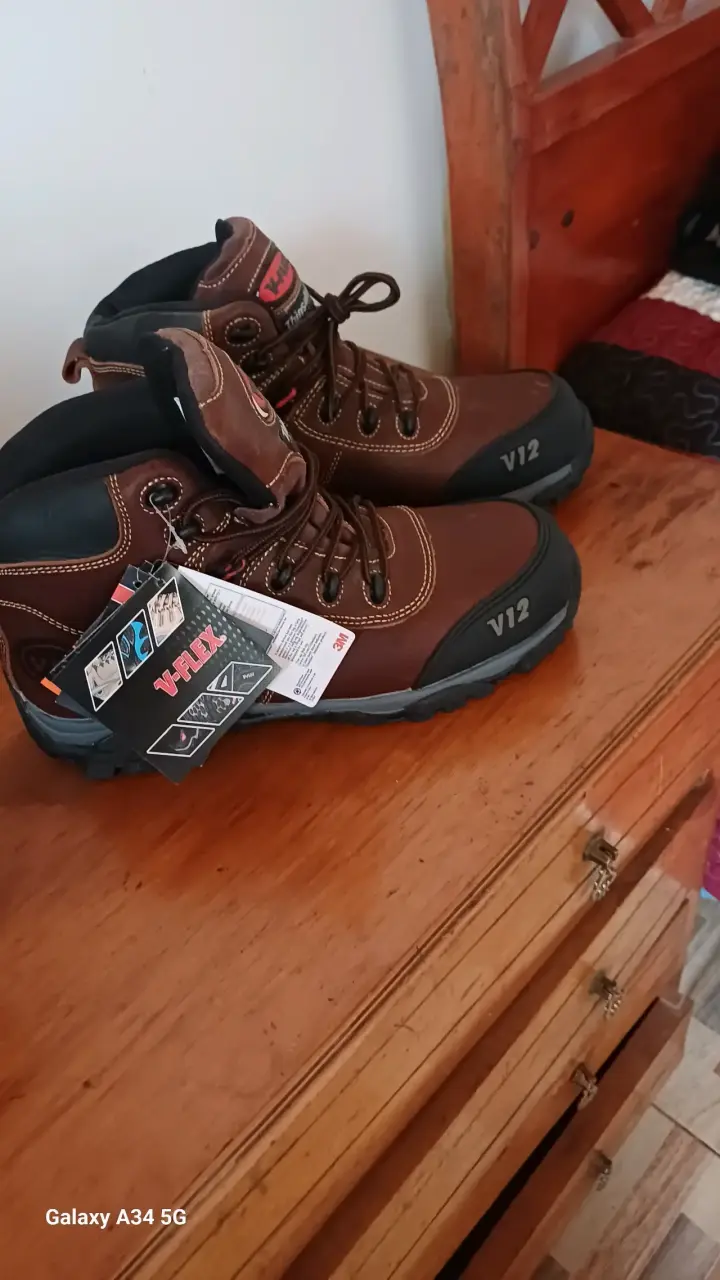Botas de seguridad V-Flex marrones con punta de acero - 2