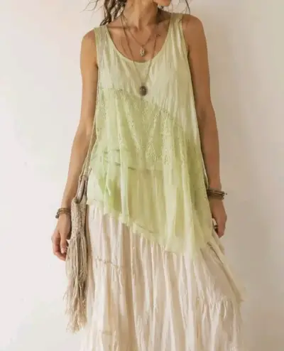 Blusa bohemia traslucido - miniatura 1