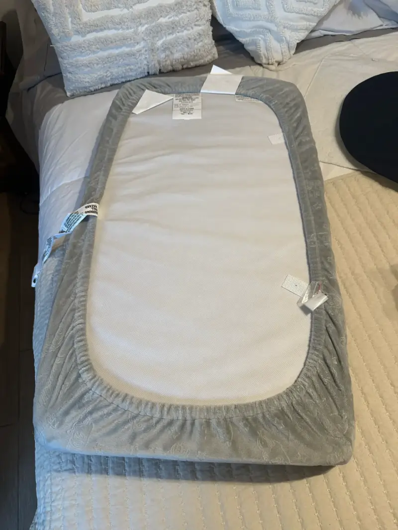 Mudador gris con funda extraíble - 3