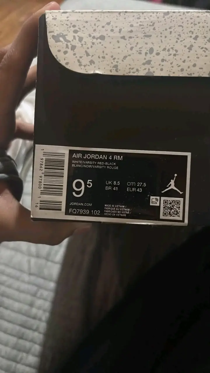 Zapatillas Air Jordan 4 RM Blancas y Rojas - 4