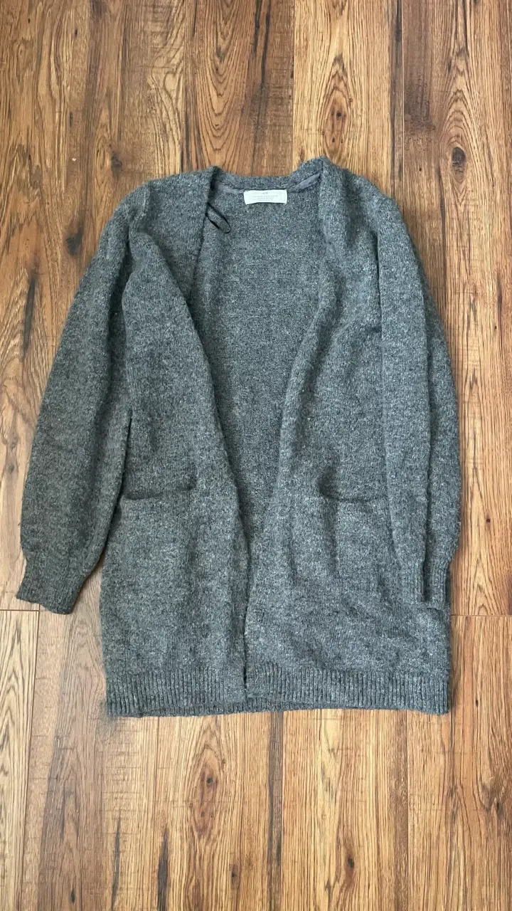 Cardigan gris de lana para mujer H&M