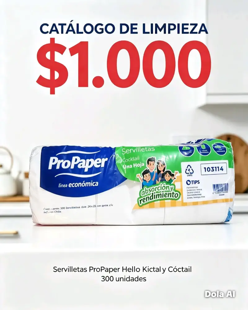 Servilletas ProPaper Línea Económica 300 Unidades - 1