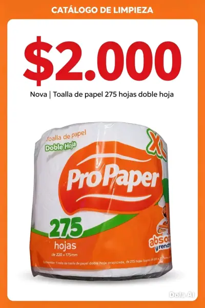 Servilletas ProPaper Línea Económica 300 Unidades - miniatura 3