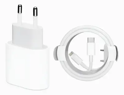 Cargador USB-C con cable Lightning blanco - miniatura 1
