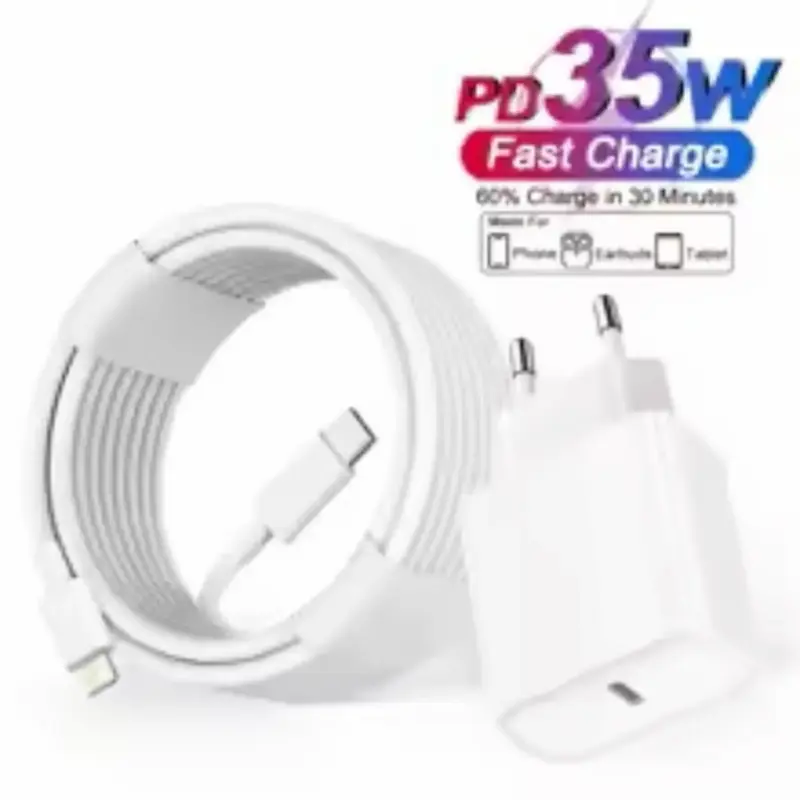 Cargador USB-C con cable Lightning blanco - 4