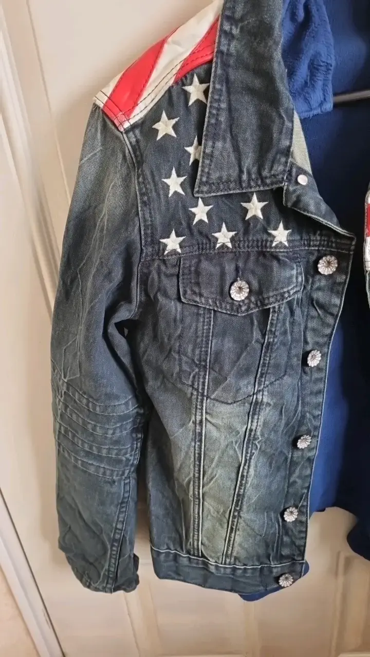 Chaqueta de mezclilla con diseño de bandera - 2