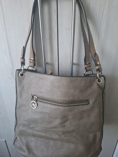 Bolso de hombro M K beige elegante - miniatura 2