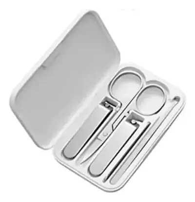 Set de manicura portátil en estuche blanco - miniatura 1