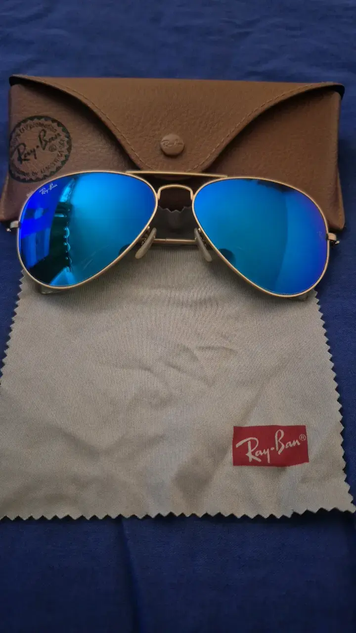 Gafas de Sol Aviador Ray-Ban Espejadas Azules - 1