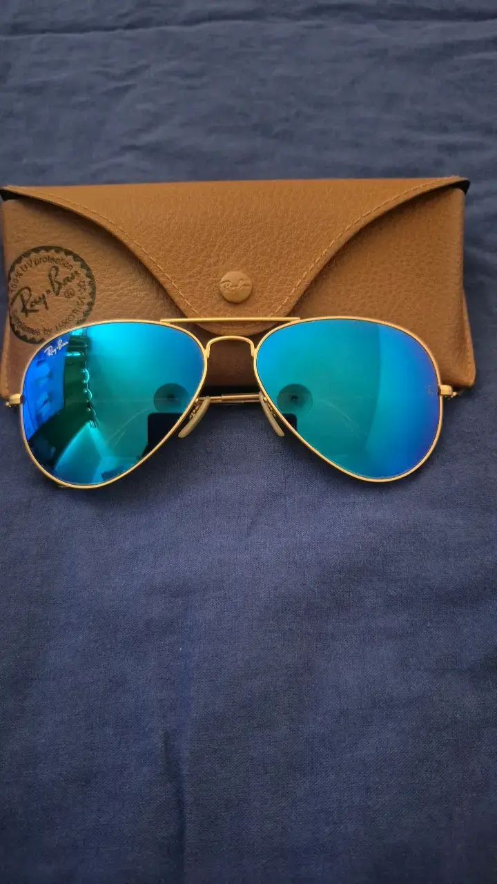 Gafas de Sol Aviador Ray-Ban Espejadas Azules - 4