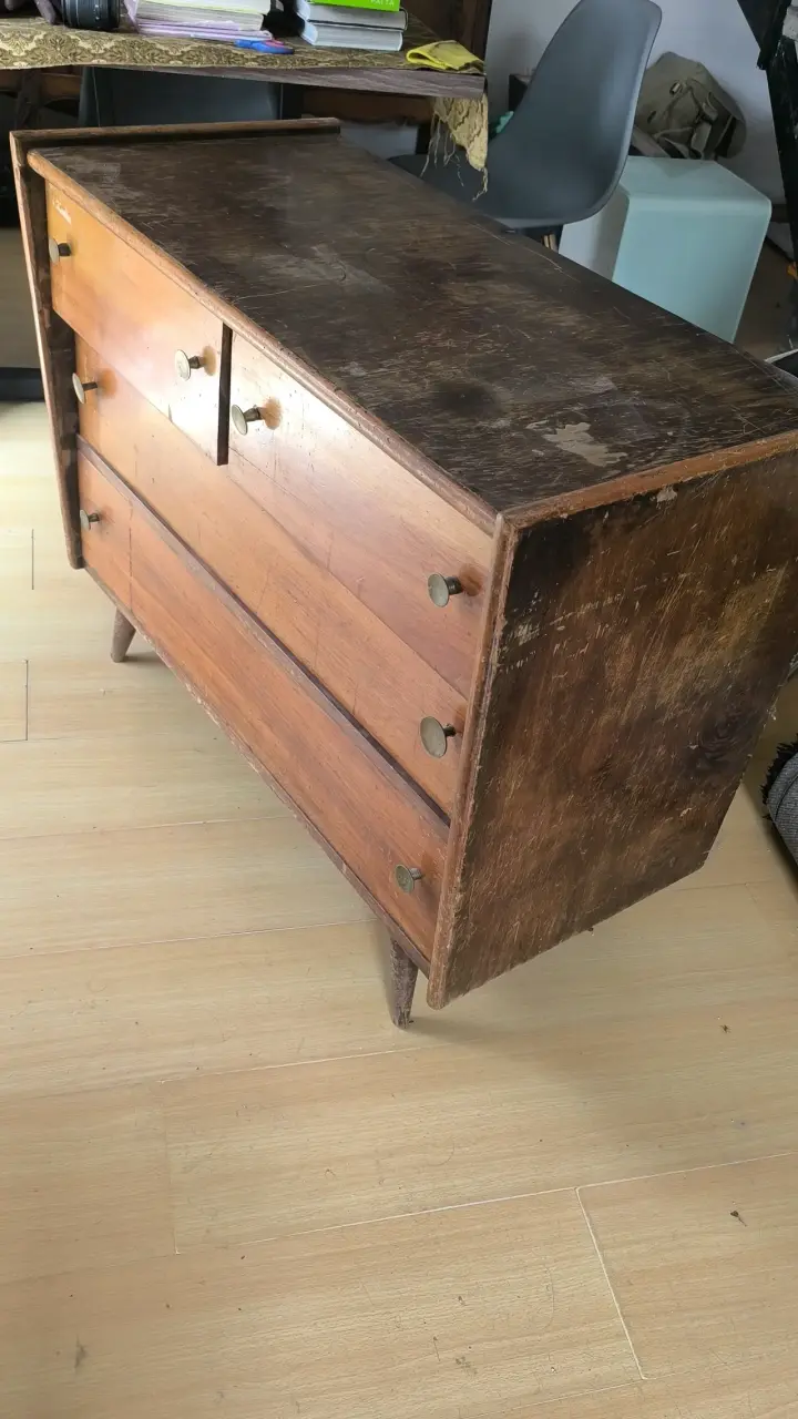 Cómoda de Madera Vintage con Cajones - 4
