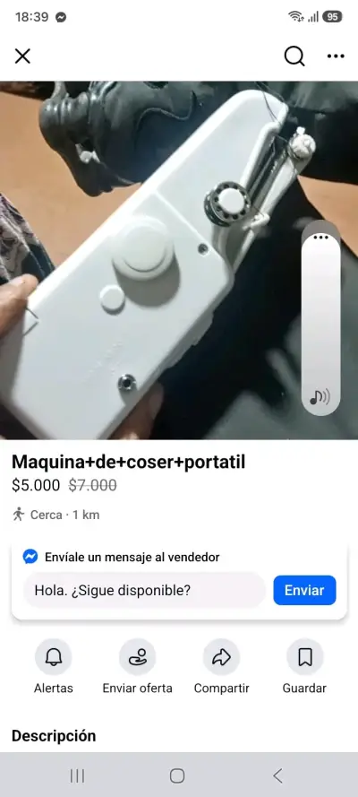 Máquina de Coser Portátil Blanca - miniatura 2